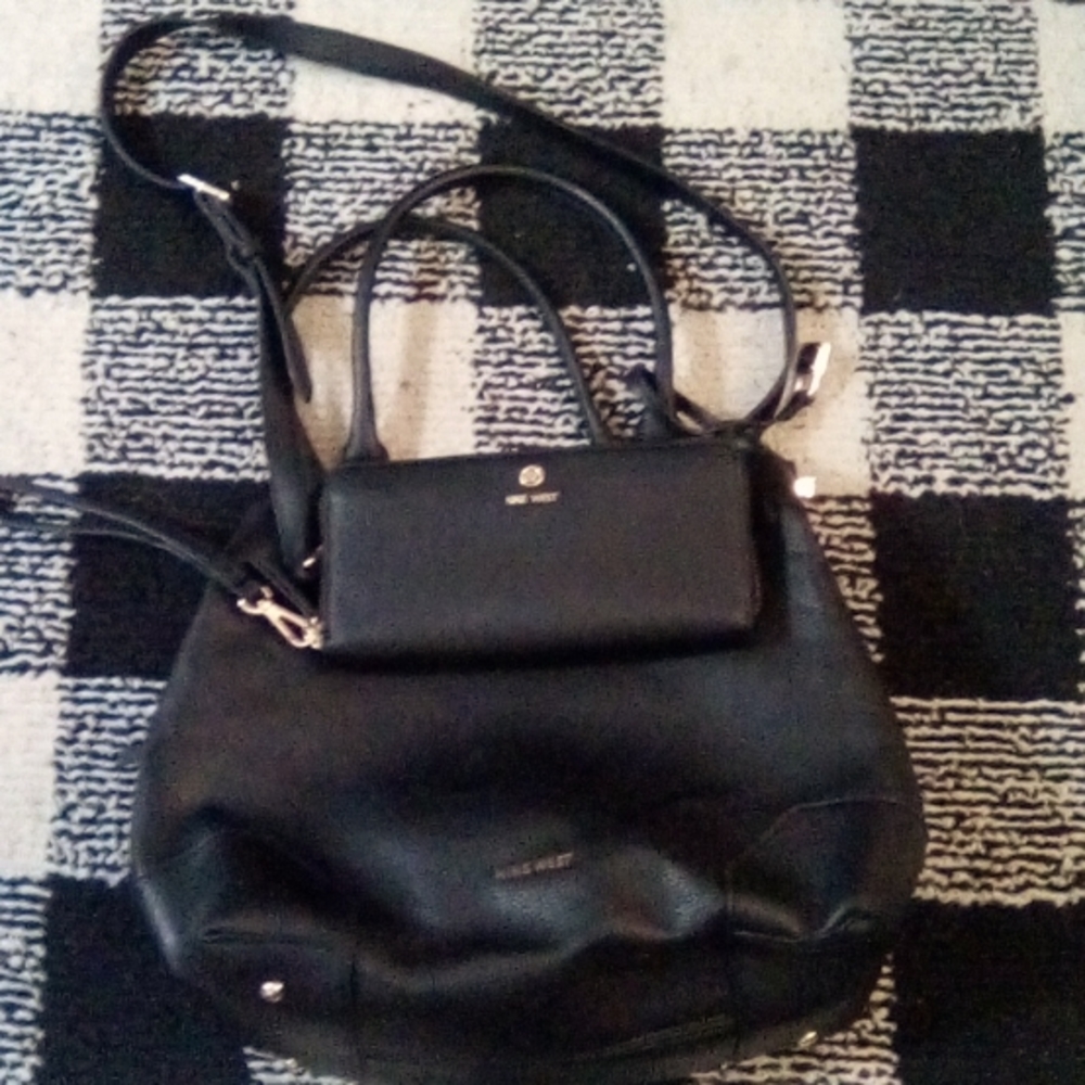 Black bag and purse set